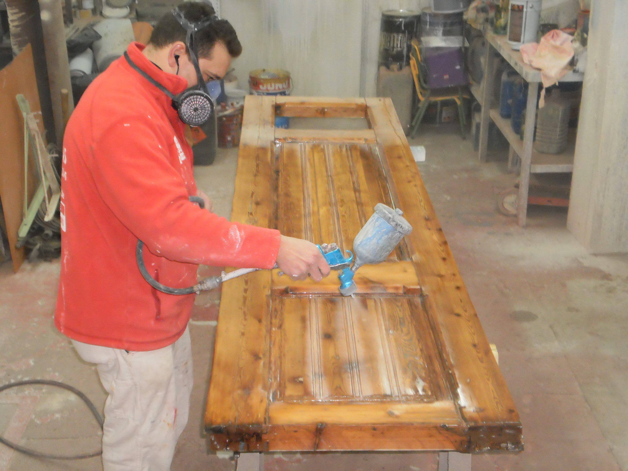 Puertas de taller de madera