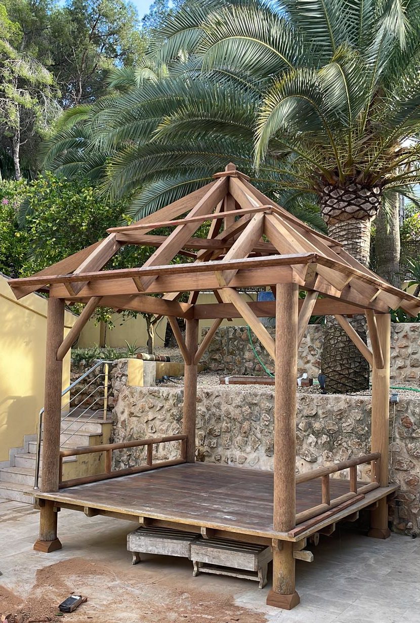 Antes renovación de madera